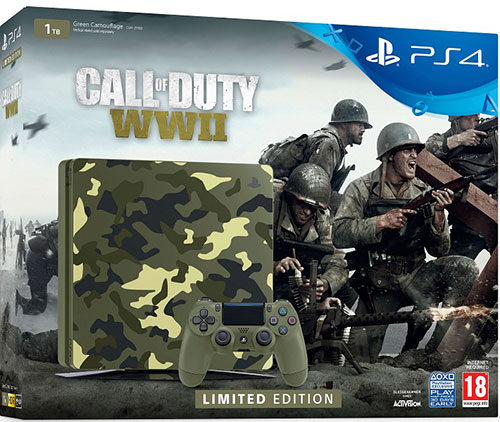 Sony Playstation 4 Slim 1TB Call Of Duty WWII Limited Bundle - PlayStation 4 Játékkonzol