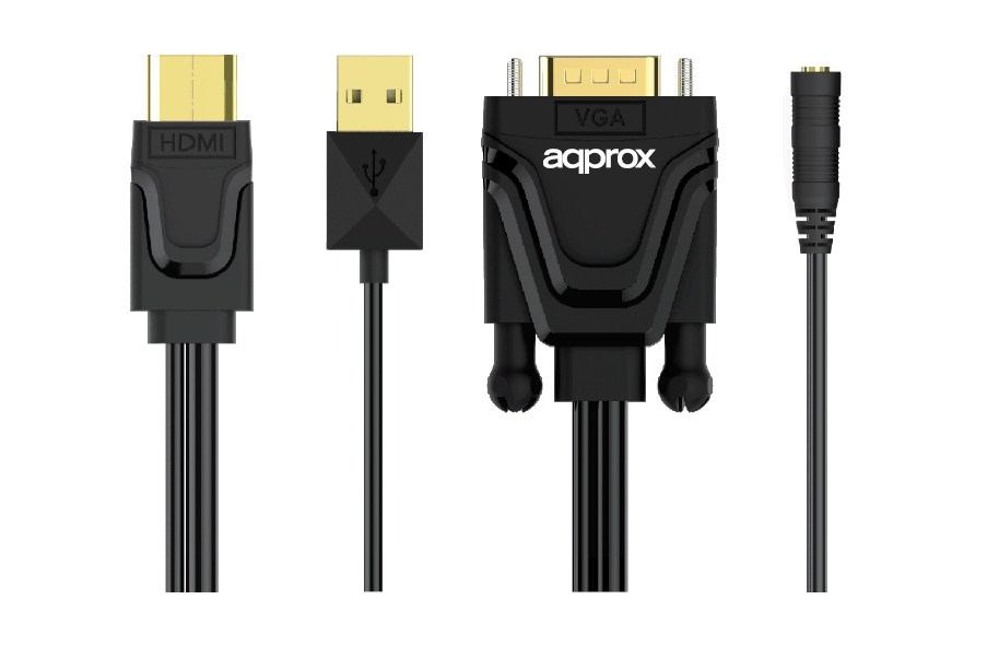Approx APPC22 HDMI-VGA konverter +audió  - Kábelek HDMI kábelek,Displayport