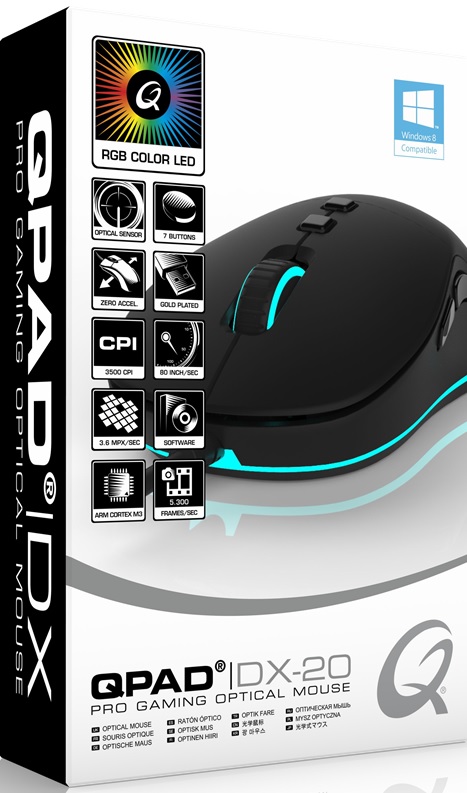 QPAD DX-20 Pro Gaming Optikai Egér