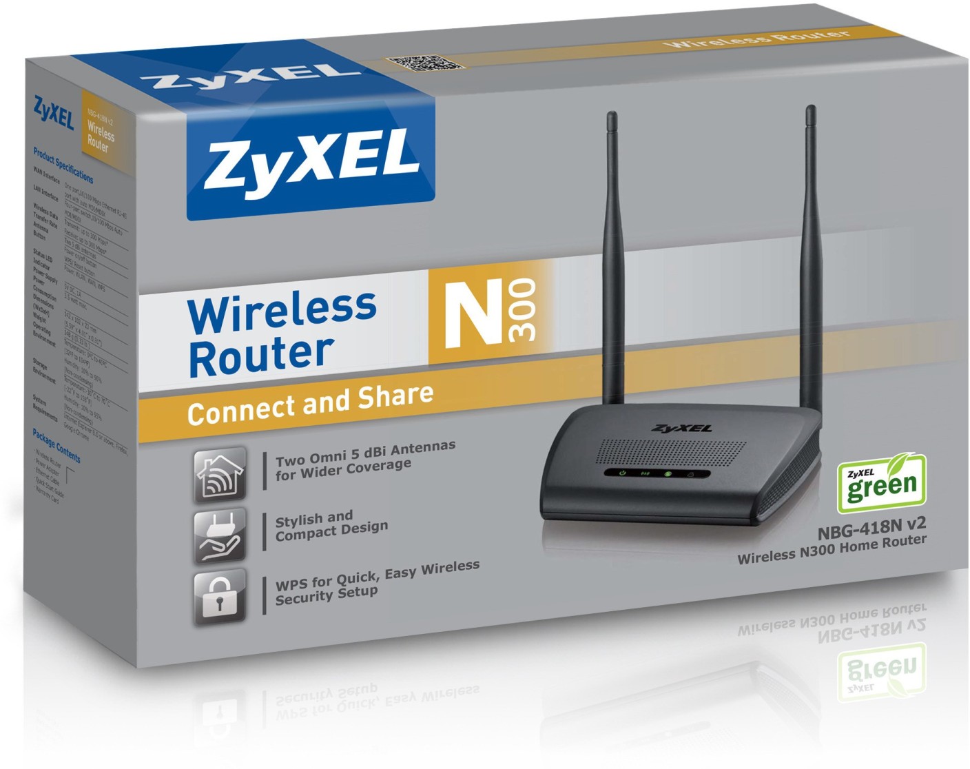 Zyxel N300 WiFi Router NBG-418N - Számítástechnika Router