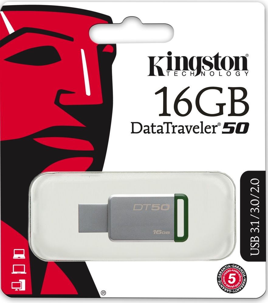 Kingston 16GB DT50 Pendrive zöld - Számítástechnika Pendrive