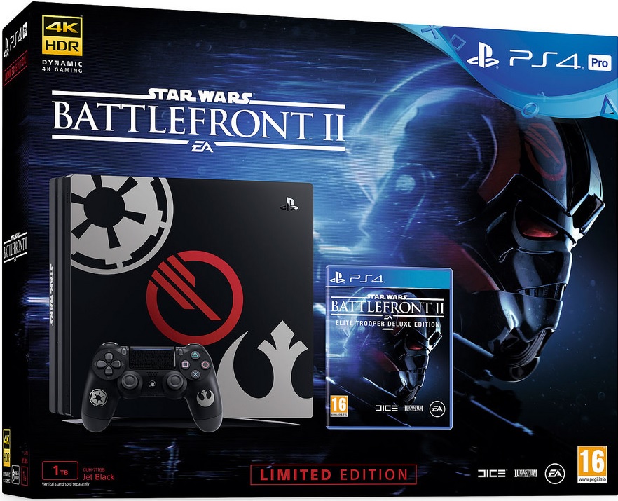 Sony Playstation 4 Pro 1TB Star Wars Battlefront II Limited Edition - PlayStation 4 Játékkonzol