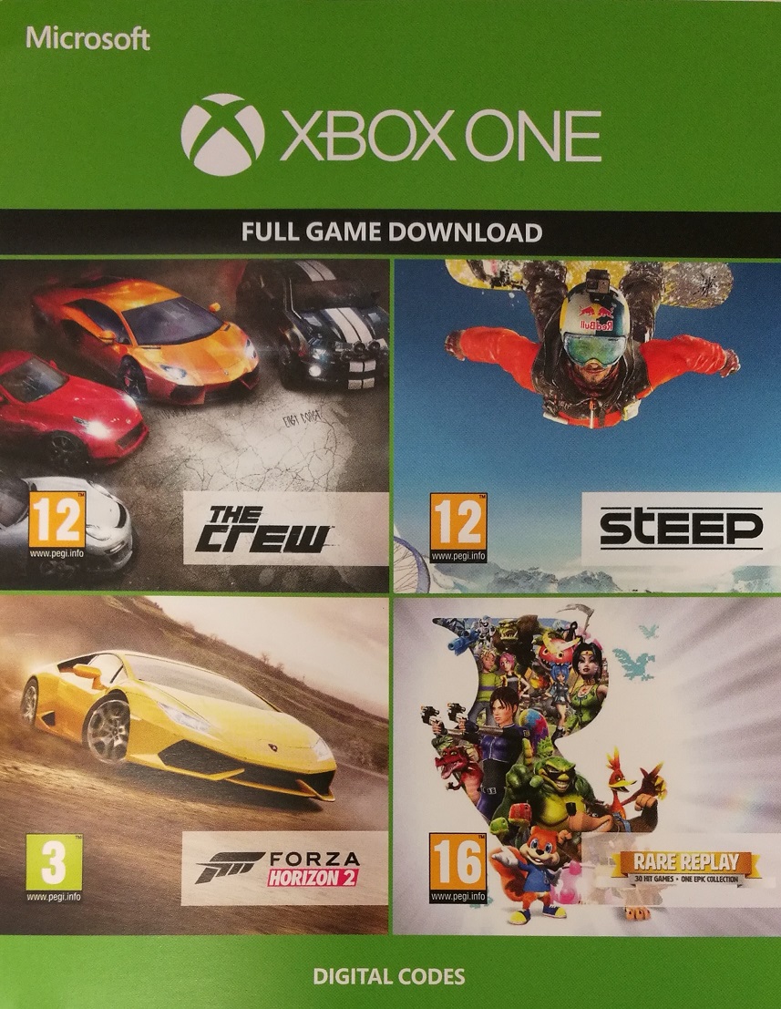The Crew + Steep + Forza Horizon 2 + Rare Replay Digitális kód - Xbox One Játékok