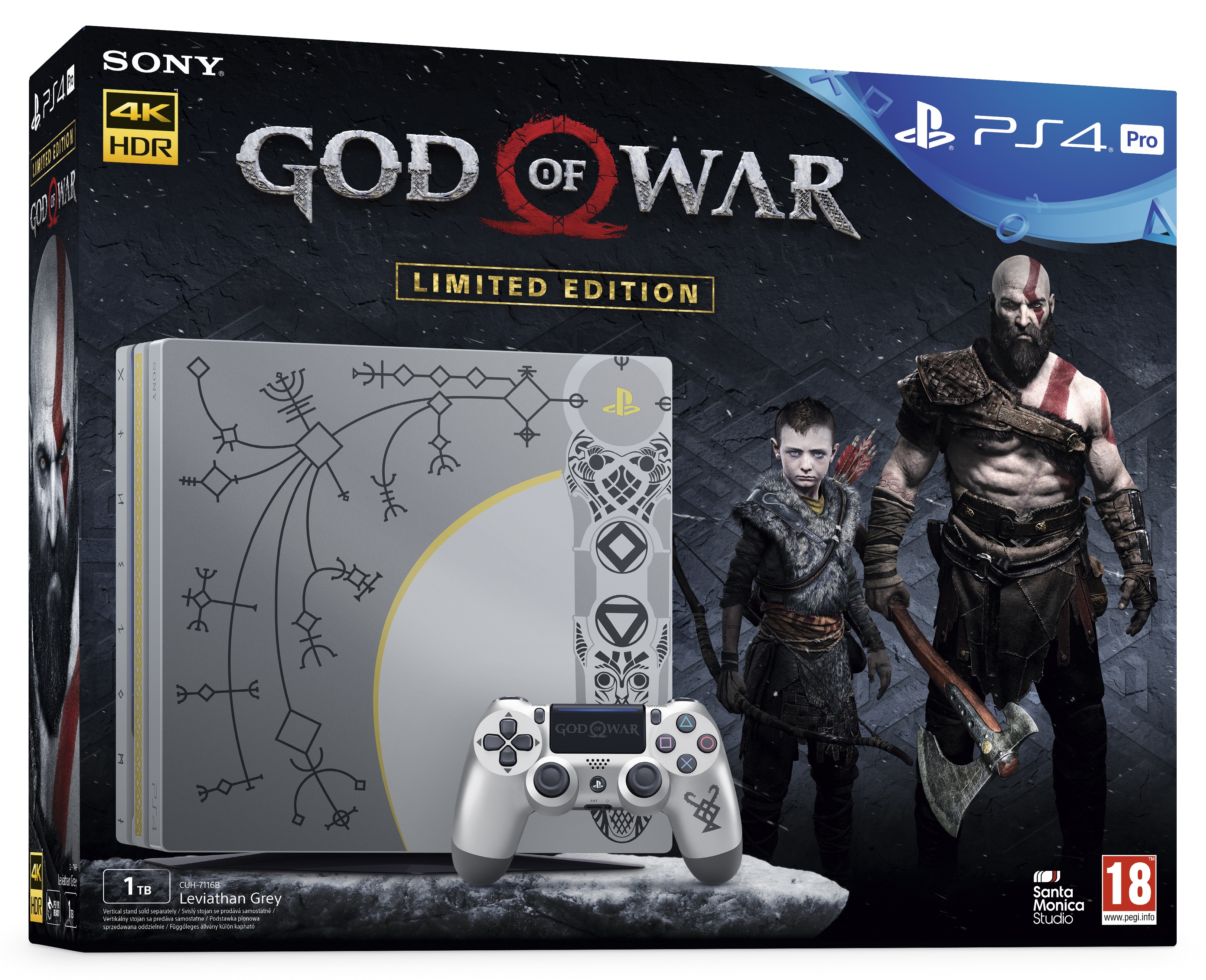 Sony Playstation 4 Pro 1TB God of War Limited Edition +God of War - PlayStation 4 Játékkonzol