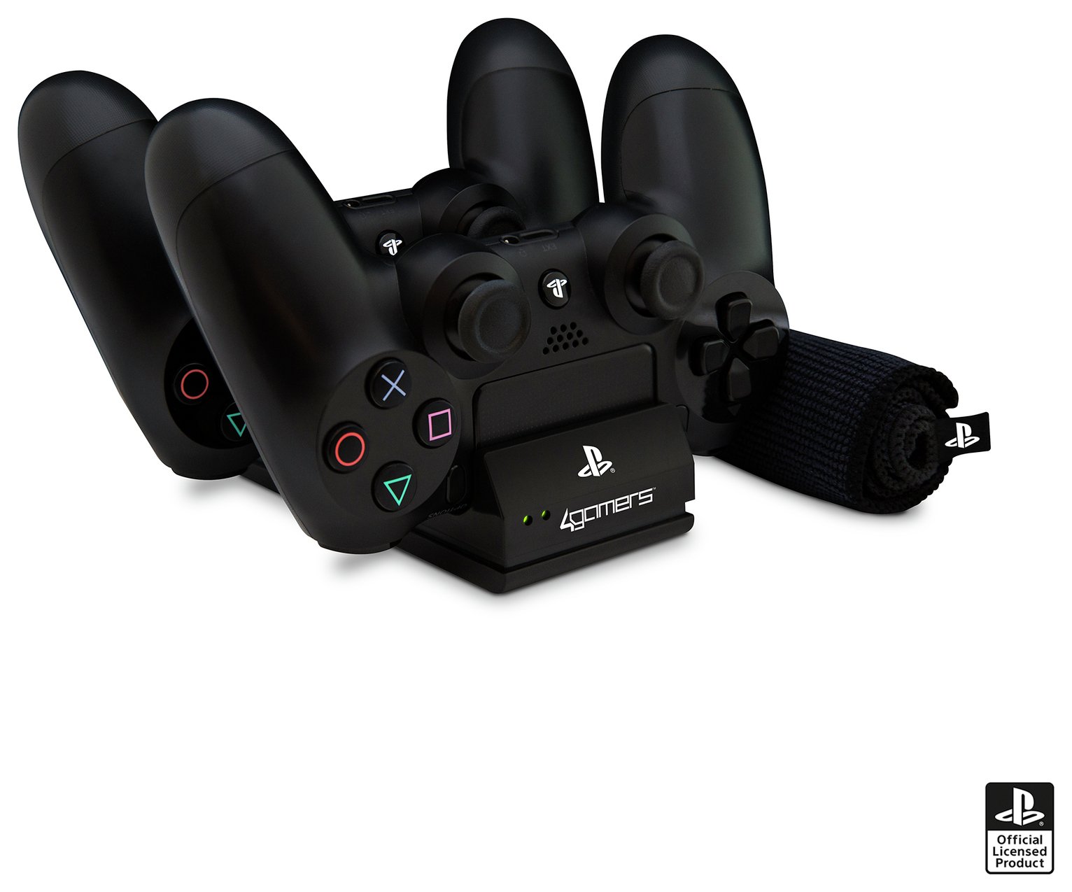 4 Gamers Twin Charger Fekete - PlayStation 4 Játékkonzol Kiegészítő
