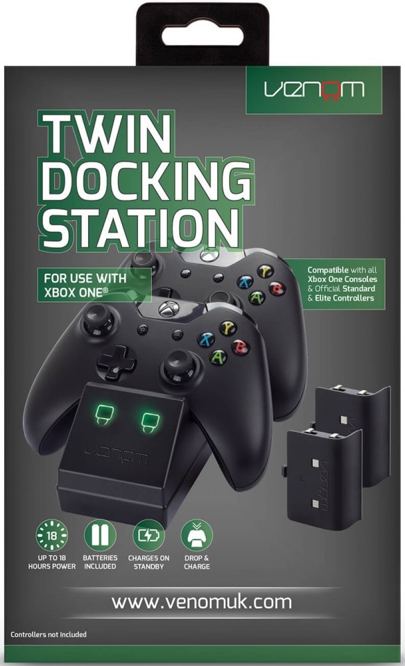 Venom Xbox One Twin Docking Station + 2db akkumulátor fekete (VS2851) 