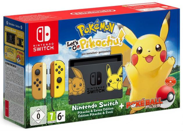 Nintendo Switch Pokémon: Lets Go Limited Edition + Poké Ball Plus + Lets Go Pikachu - Nintendo Switch Játékkonzol