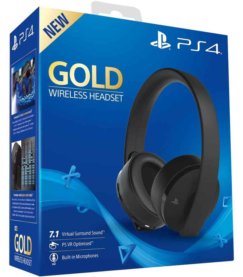 Sony Playstation Wireless Gold Headset 7.1 (Ps4)