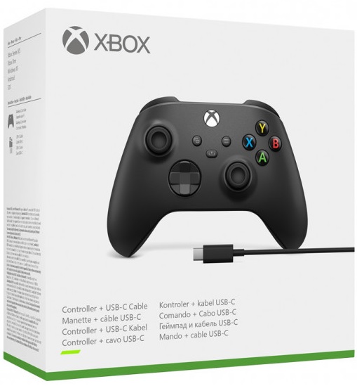 Microsoft Xbox Wireless Controller Black + USB-C Kábel - Xbox Series Játékkonzol Kiegészítő