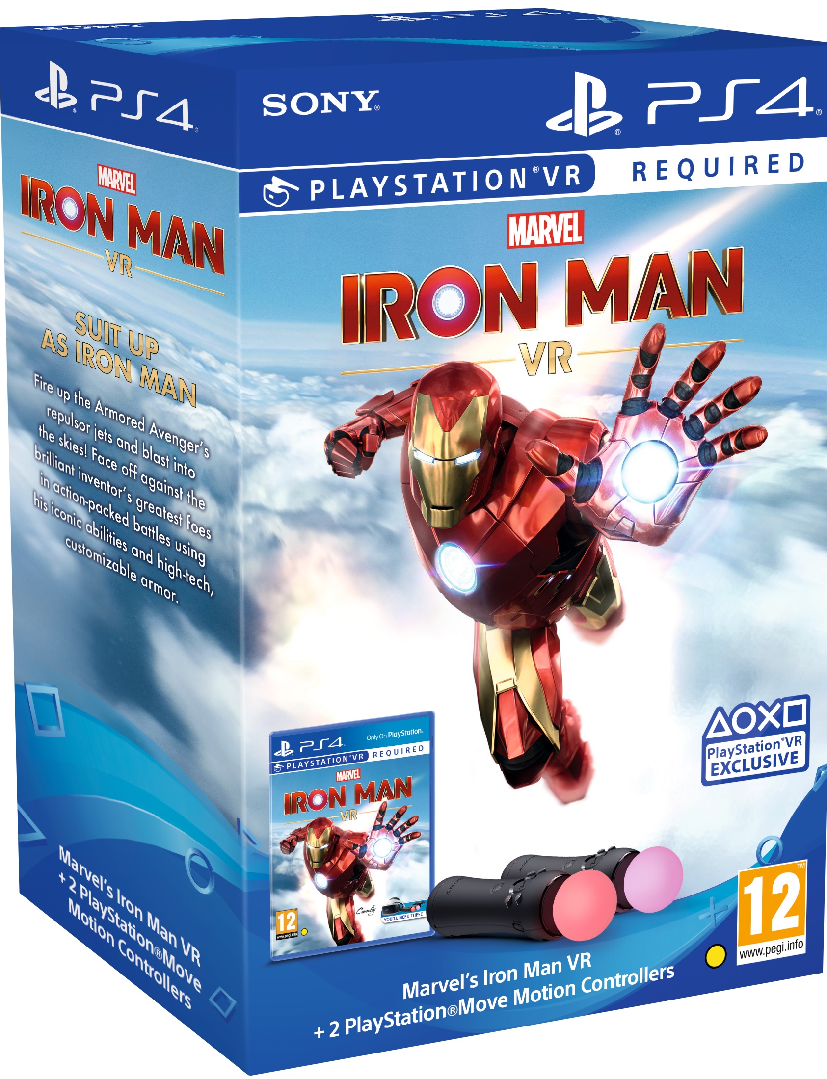 Sony Playstation VR Move Twin Pack + Marvels Iron Man VR Bundle - PlayStation 4 Játékok