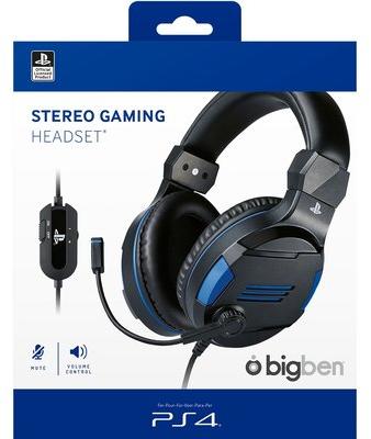 BIGBEN Stereo Gaming Headset V3 (PS4) kék - PlayStation 4 Játékkonzol Kiegészítő