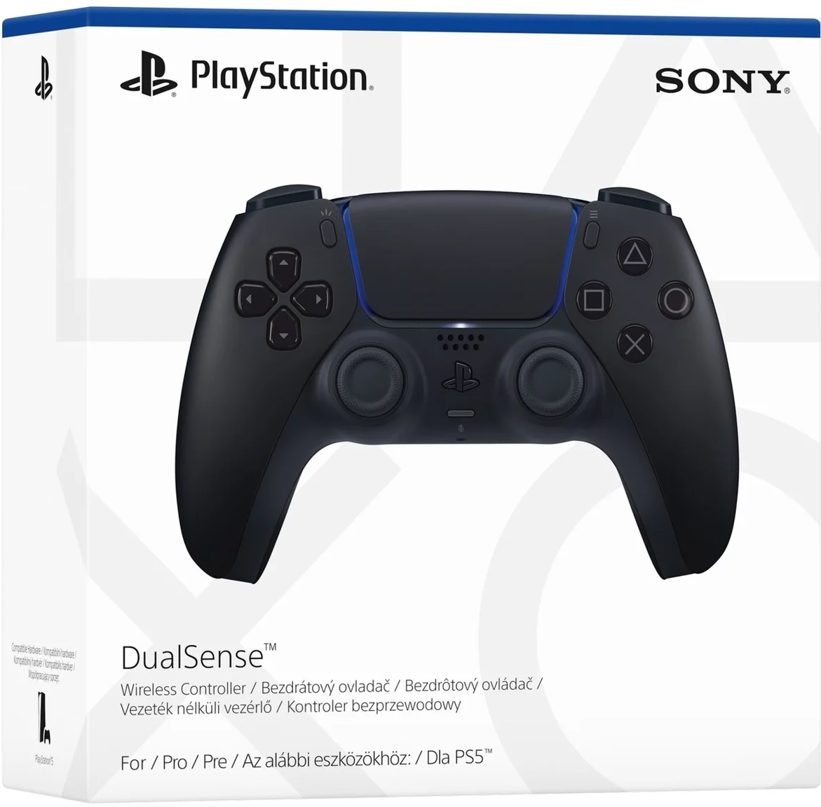 Sony PlayStation 5 (PS5) DualSense Wireless Controller Midnight Black - PlayStation 5 Kontrollerek
