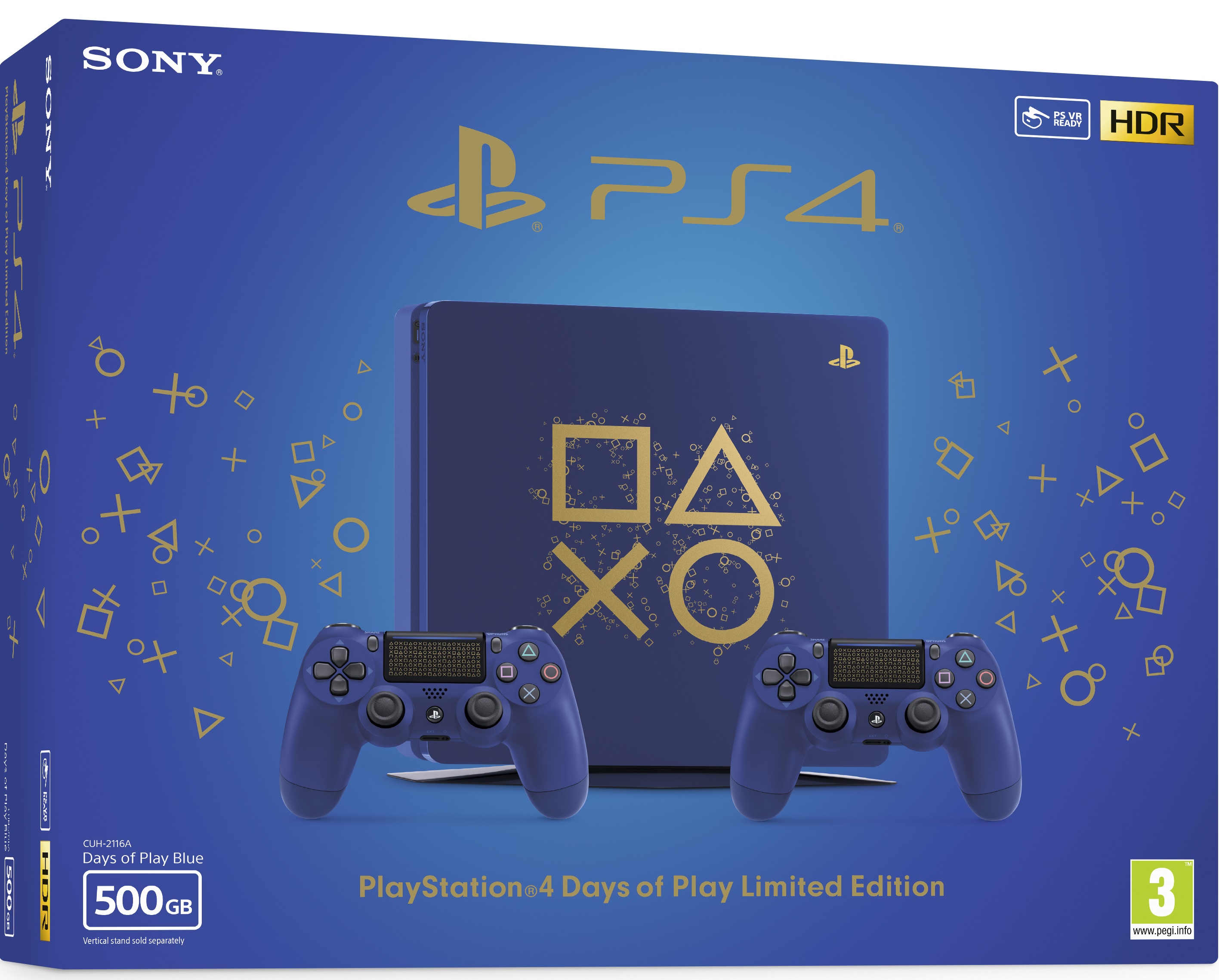 Sony Playstation 4 Slim 500 GB Days of Play Blue Limited Edition - PlayStation 4 Játékkonzol