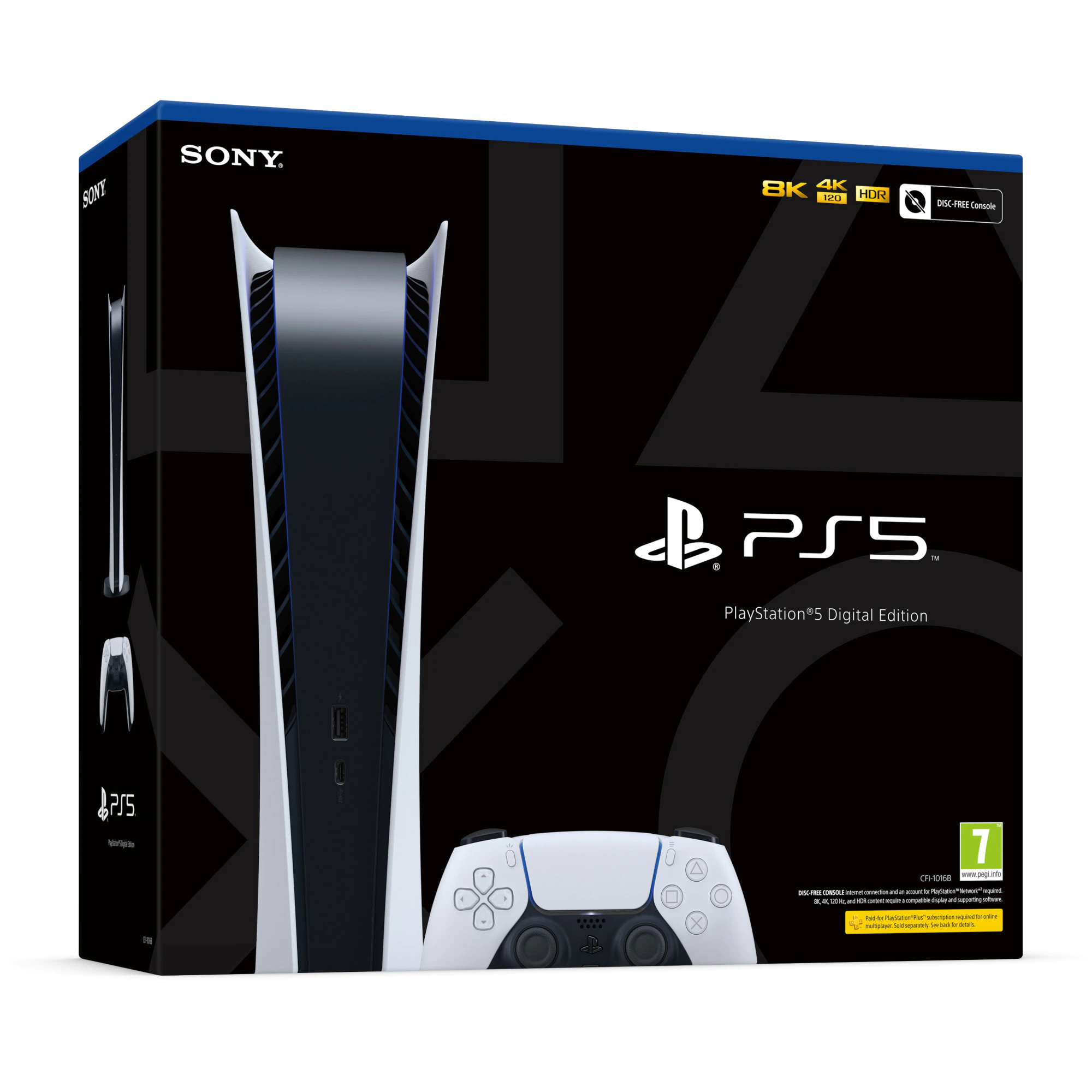 Sony Playstation 5 (PS5) Digital Edition 825GB SSD + 1TB SSD - PlayStation 5 Gépek