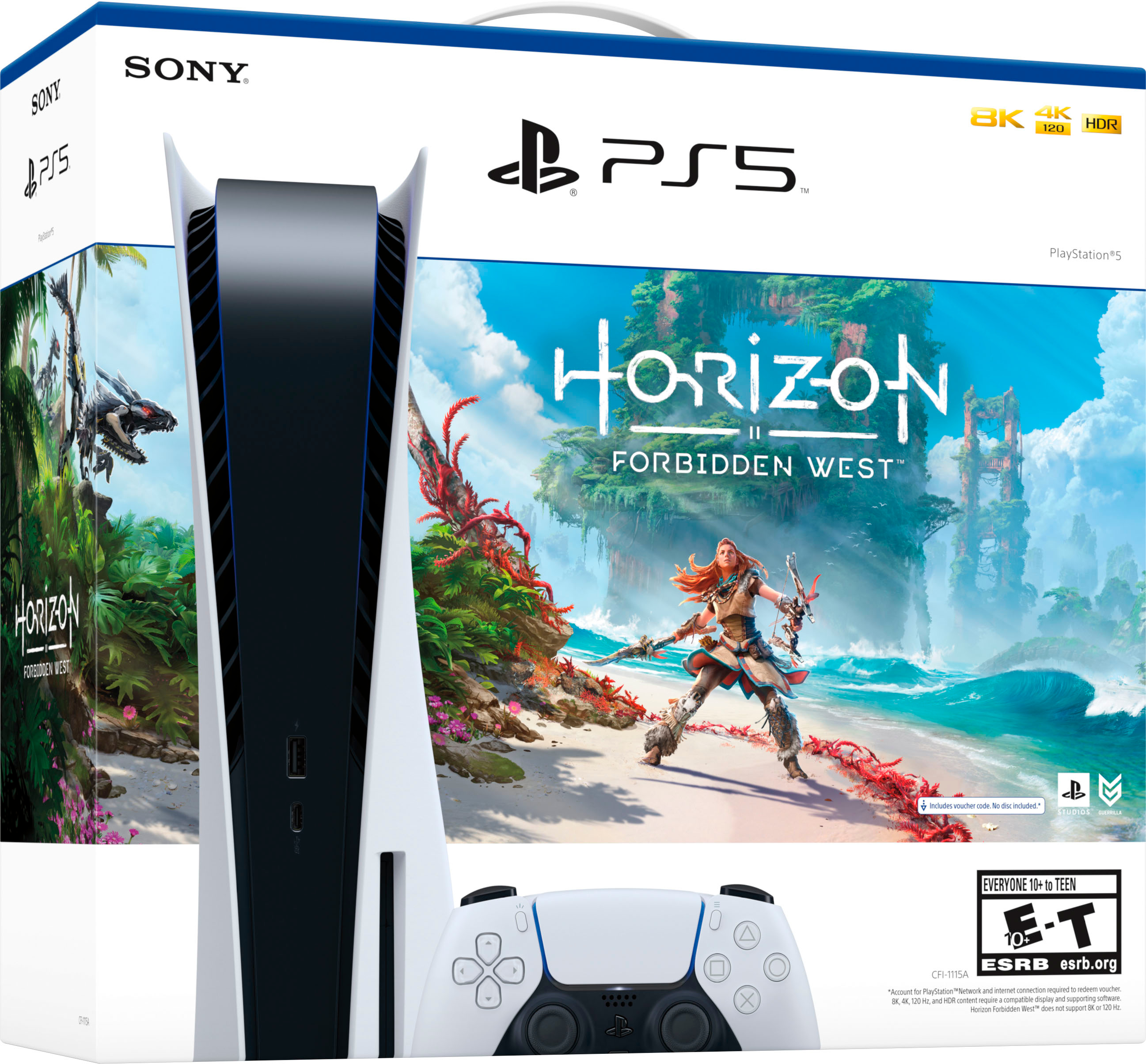 Sony Playstation 5 (PS5) + Horizon Forbidden West - PlayStation 5 Játékkonzol
