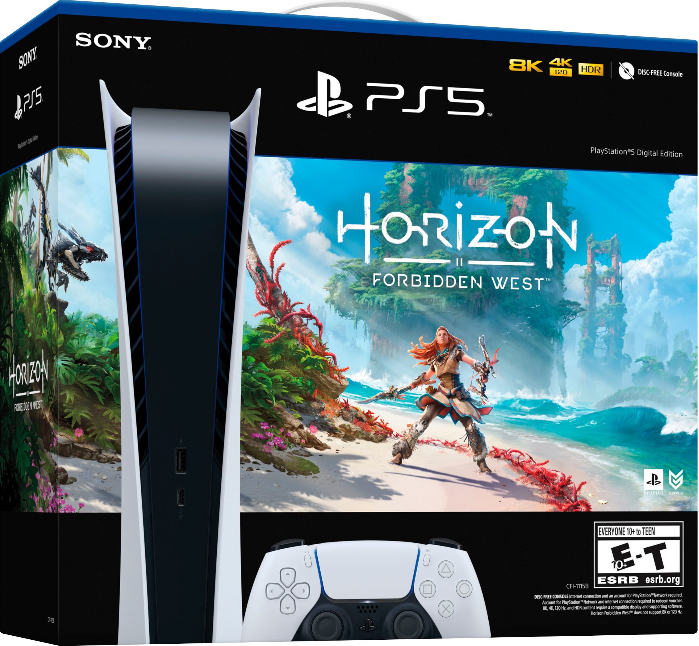 Sony Playstation 5 (PS5) Digital Edition + Forbidden West Bundle