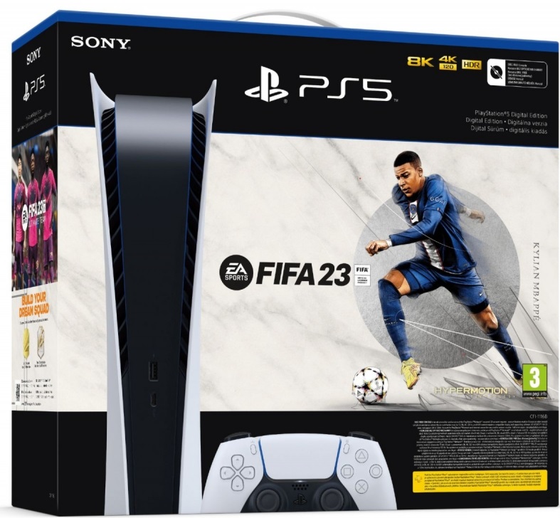 Sony PlayStation 5 Digital Edition + FIFA 23 letöltő Kód