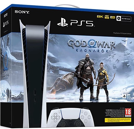 Sony PlayStation 5 (PS5) 825GB Digital Edition + God of War Ragnarök