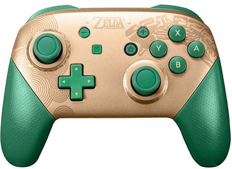 Nintendo Switch Pro Controller - The Legend of Zelda Tears of the Kingdom Edition (Green-Gold)