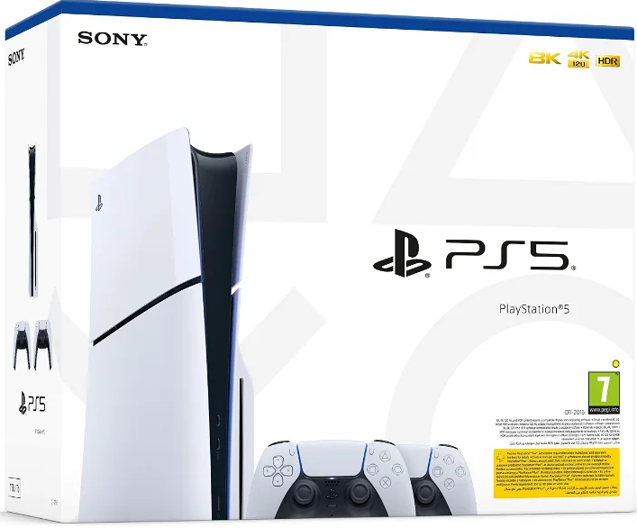 Sony PlayStation 5 Slim (CFI-2016) 2db Controllerrel - PlayStation 5 Játékkonzol