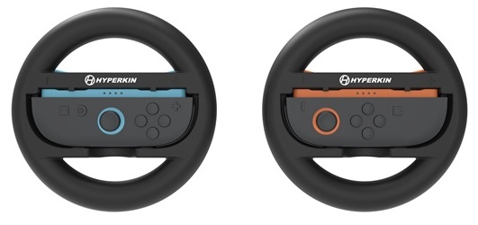 Hyperkin M07716 Nintendo Switch 2 fekete kormány kiegészítő csomag Joy-Con kontrollerhez (2 db)