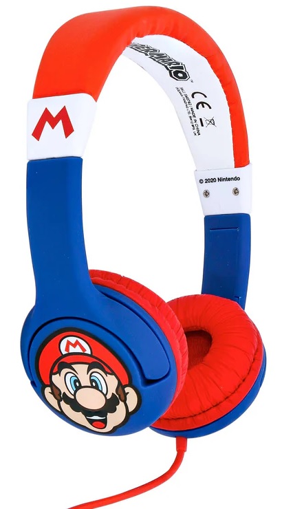 Super Mario Childrens Vezetékes Fejhalgató