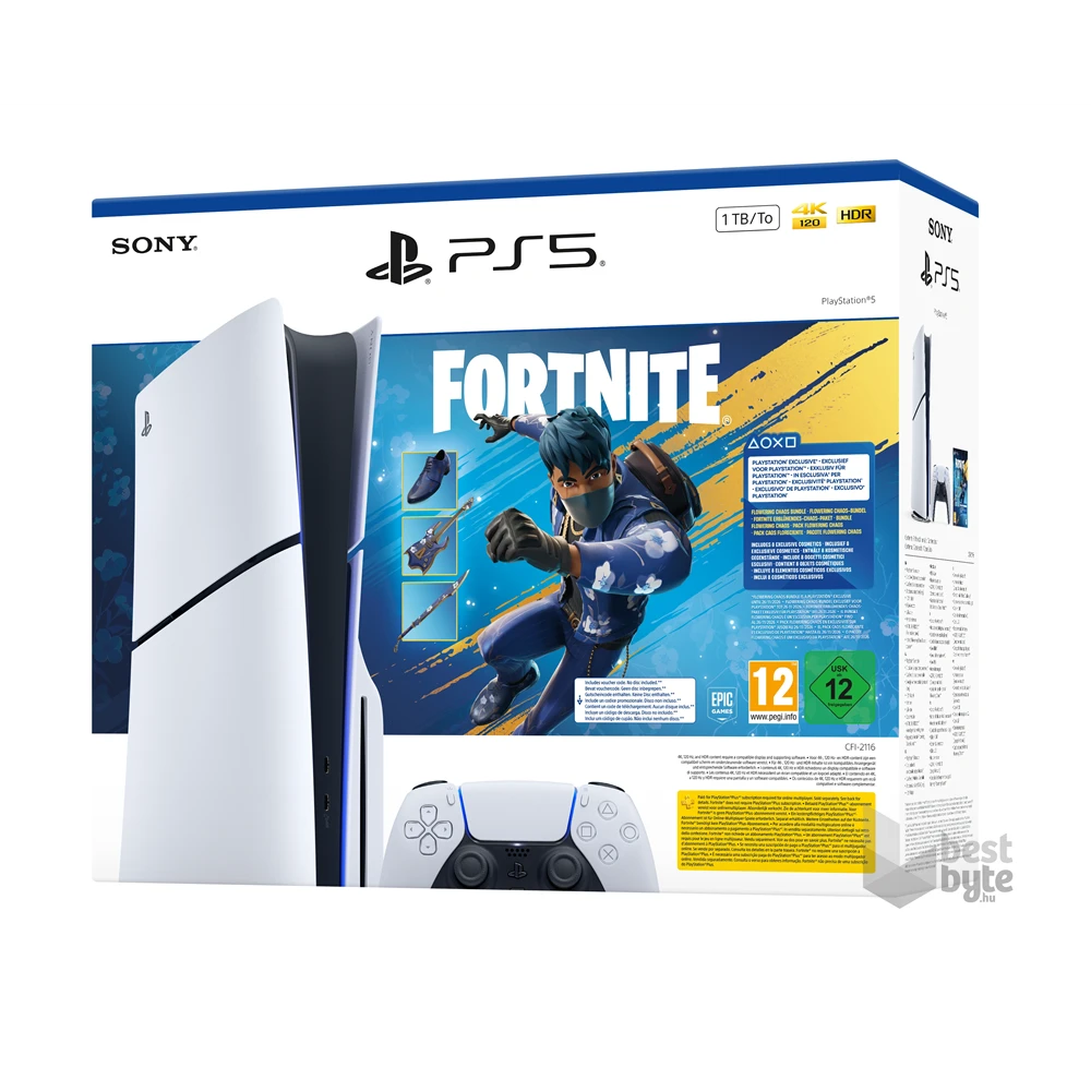 Sony PlayStation 5 Slim 1TB Fortnite Flowering Chaos Csomag