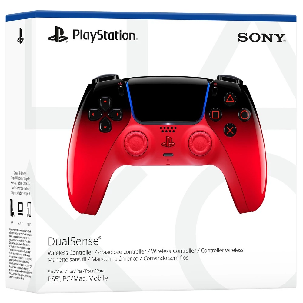 Sony PlayStation 5 (PS5) DualSense vezeték nélküli kontroller Techno Red - PlayStation 5 Kontrollerek