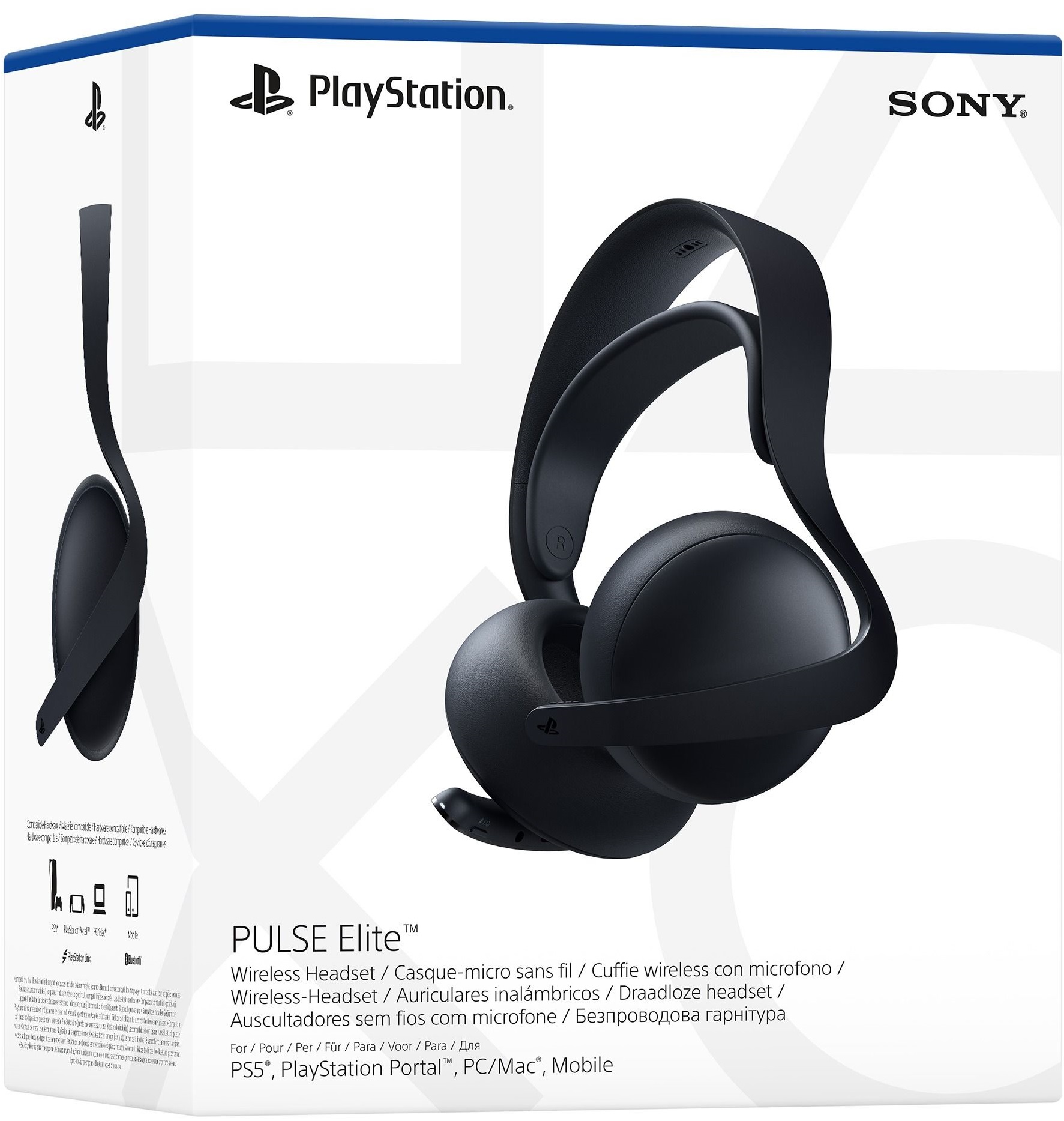 Sony PlayStation 5 PULSE Elite Midnight Black vezeték nélküli fejhallgató  - PlayStation 5 Játékkonzol Kiegészítő
