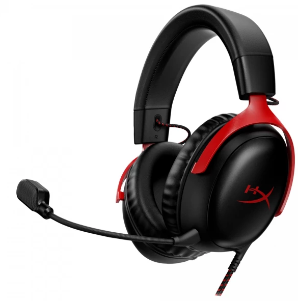 HyperX Cloud III Gaming fejhallgató (Fekete-Piros) - PlayStation 5 Játékkonzol Kiegészítő