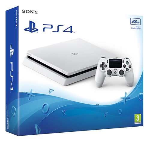 Sony Playstation 4  Slim 500 GB Glacier White - PlayStation 4 Játékkonzol
