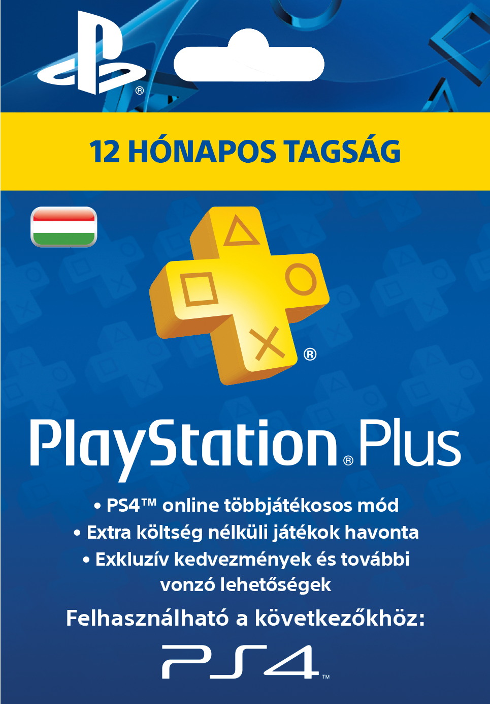 Sony Playstation Plus tagság 365 napos előfizetés HUN