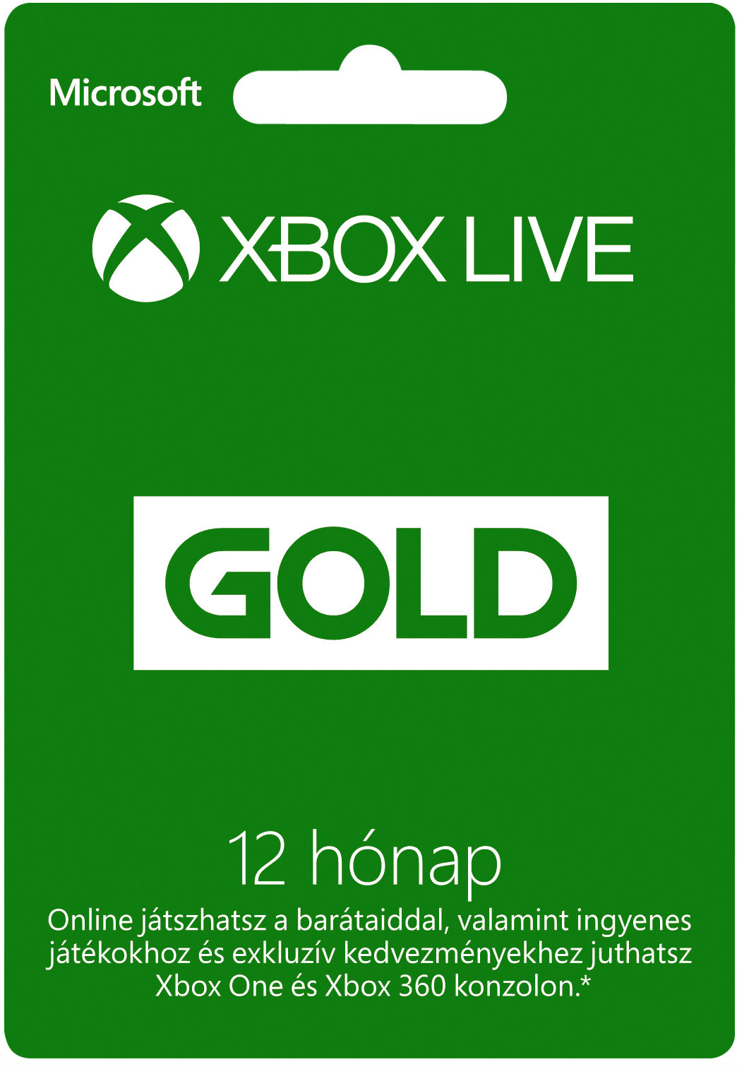 Microsoft (Xbox One és Xbox 360) 12 Hónapos Live Gold 