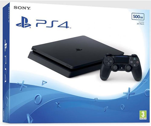 Sony Playstation 4 Slim 500 GB Fekete - PlayStation 4 Játékkonzol