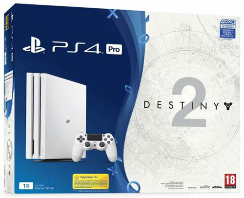 Sony PlayStation 4 Pro 1TB Glacier White  Destiny 2 Bundle - PlayStation 4 Játékkonzol